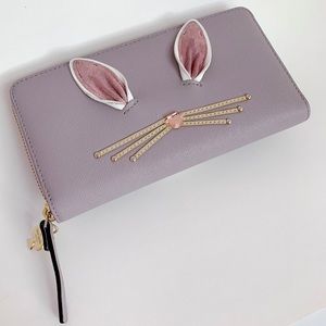 Kate Spade Rabbit Bunny Hot to it Zip Wallet